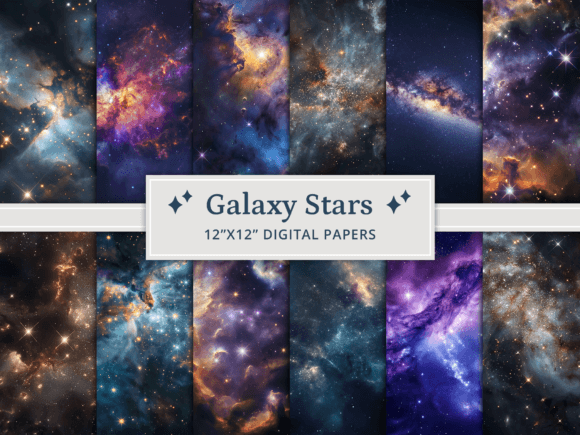 Download Galaxy Stars Digital Papers - Premium Resources