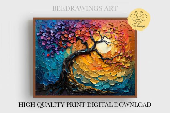 Download Oil Painting Tree of Life Wall Art 20 - Paint Collection
