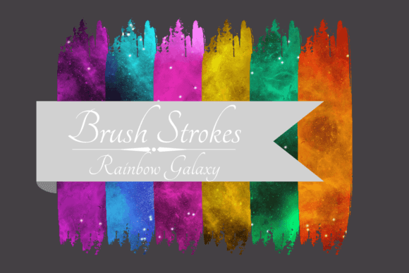 Download Rainbow Galaxy Sublimation Brush Strokes - Galaxy Collection