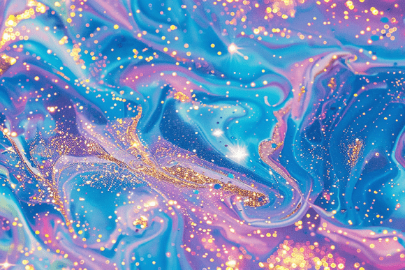 Download Holographic Galaxy Swirl Art - Premium Resources