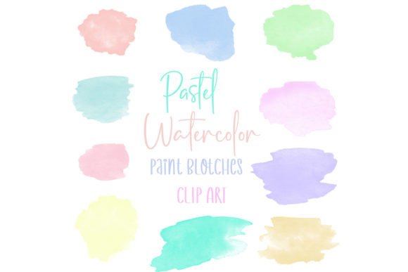 Download 10 Pastel Watercolor Paint Blotches PNGs - Paint Collection