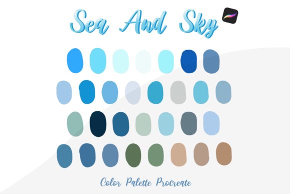 Download Sea and Sky Procreate Color Palette - Sky procreate Collection