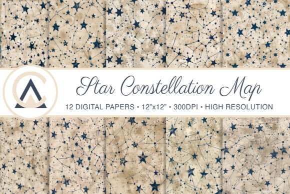 Download Cosmic Galaxy Stars Map Digital Papers - Premium Bundle
