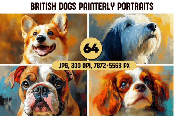 Download British Dogs Painterly Portraits - Paint Collection