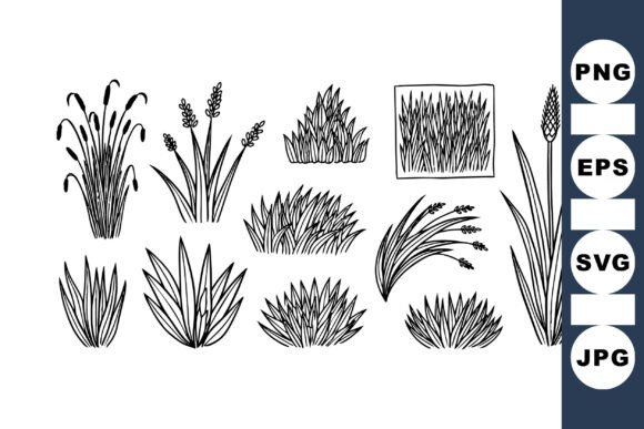 Download Hand Drawn Grass Vector Set - Hand drawn grass Collection
