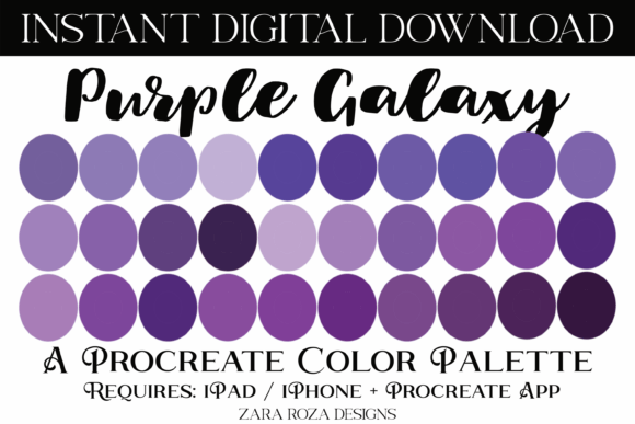 Download Purple Galaxy Procreate Color Palette - Galaxy Collection
