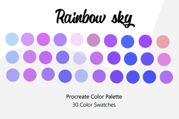 Download Rainbow Sky Procreate Color Palette - Sky procreate Collection